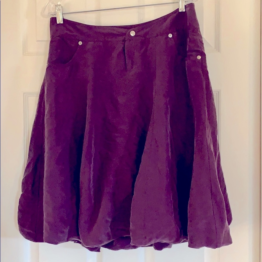 Versace Jeans Couture Silk Bubble hem / Puff ball knee length Skirt